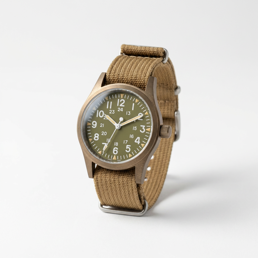 Vintage vojenské field hodinky – 38mm VH31