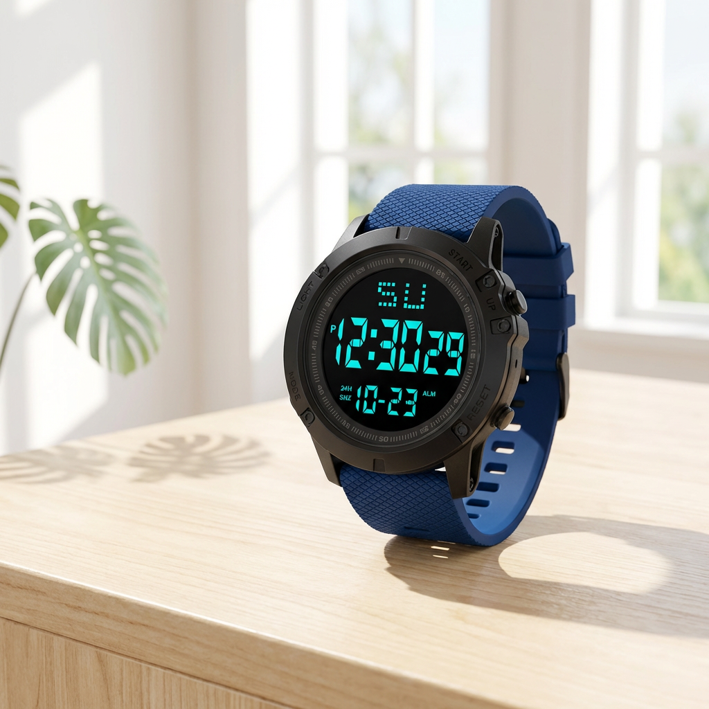 Digitální hodinky s velkým ciferníkem – oversized sportovní edice