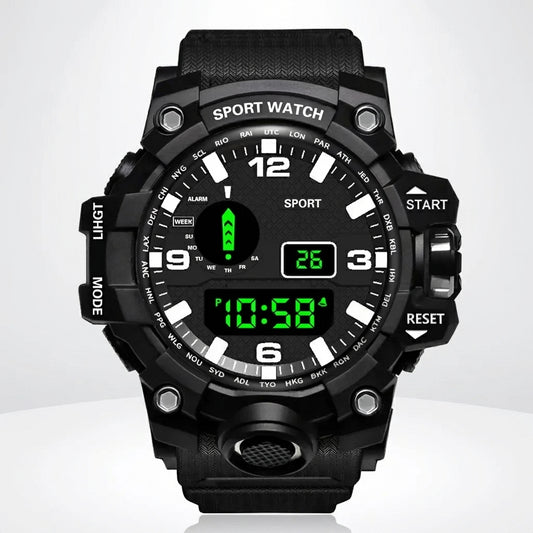 LED Digital Sports Watch – Multifunction Military Style