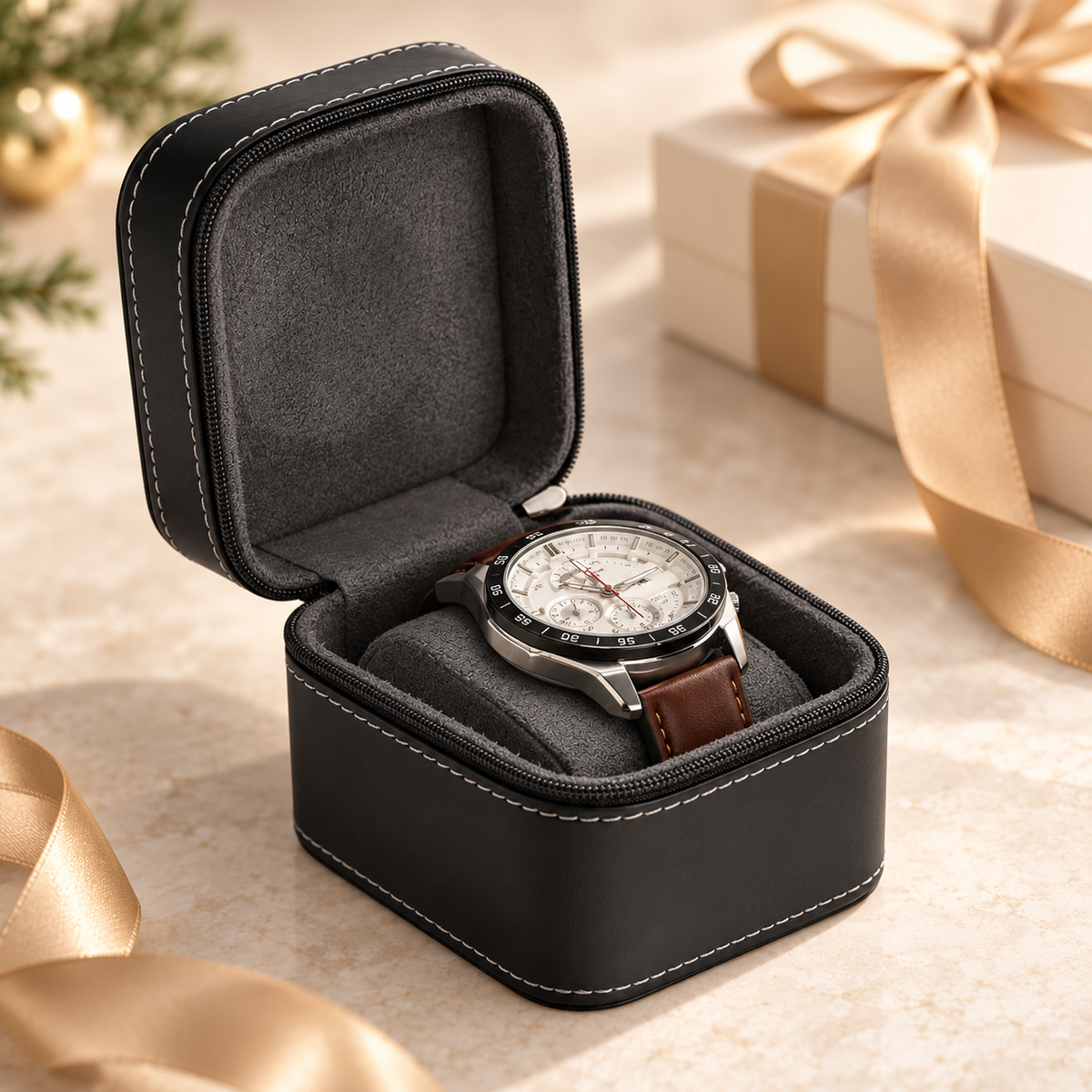 Premium Single Watch Travel Case