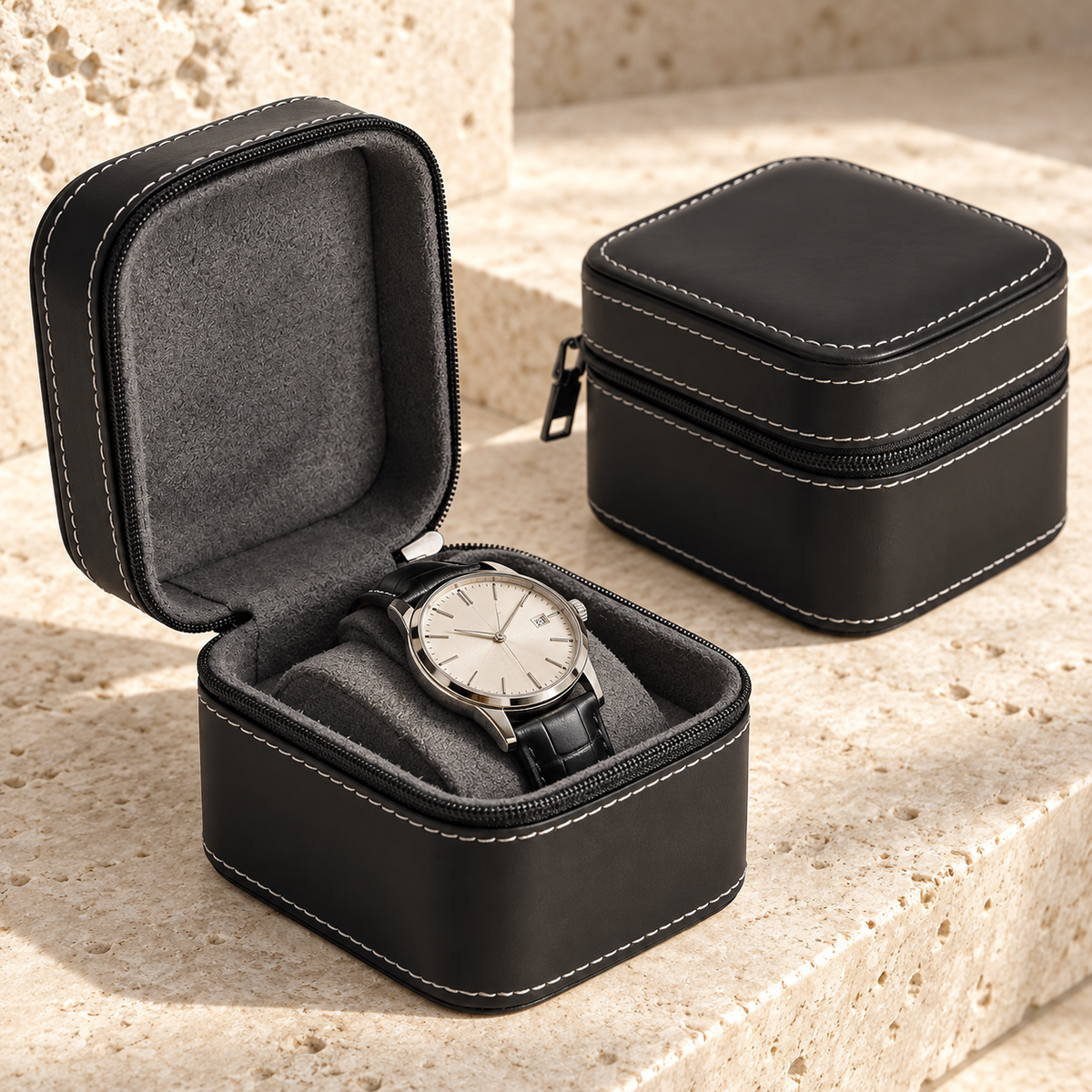 Premium Single Watch Travel Case